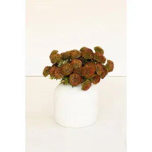 Bundle of 7 Artificial Auburn Ball Dahlias