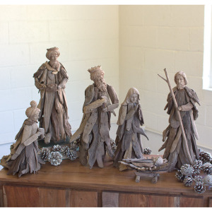 Driftwood Nativity Set - Set of 6