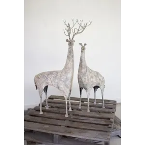 Rustic Metal Deer - Set of 2