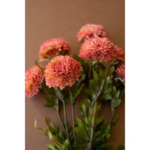 Bundle of 7 Artificial Blush Ball Dahlias