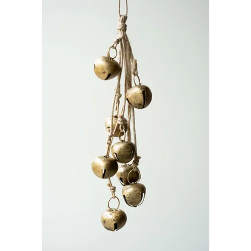 Jingle Bell Bunch on a Jute Rope