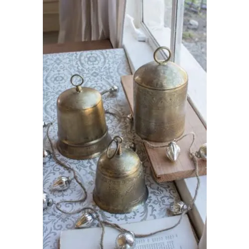 Antique Brass Finish Bells - Set of 3