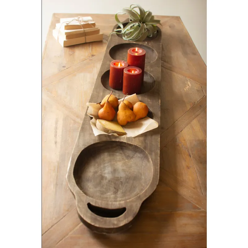 Dark Brown Giant Wood Tray