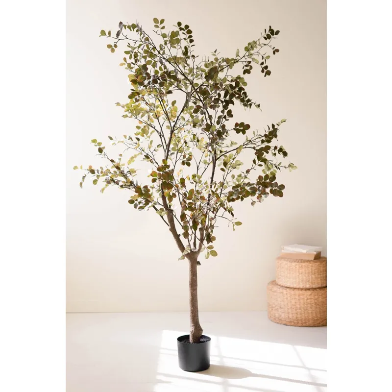 Artificial Crepe Myrtle Tree in a Black Plastic Pot
