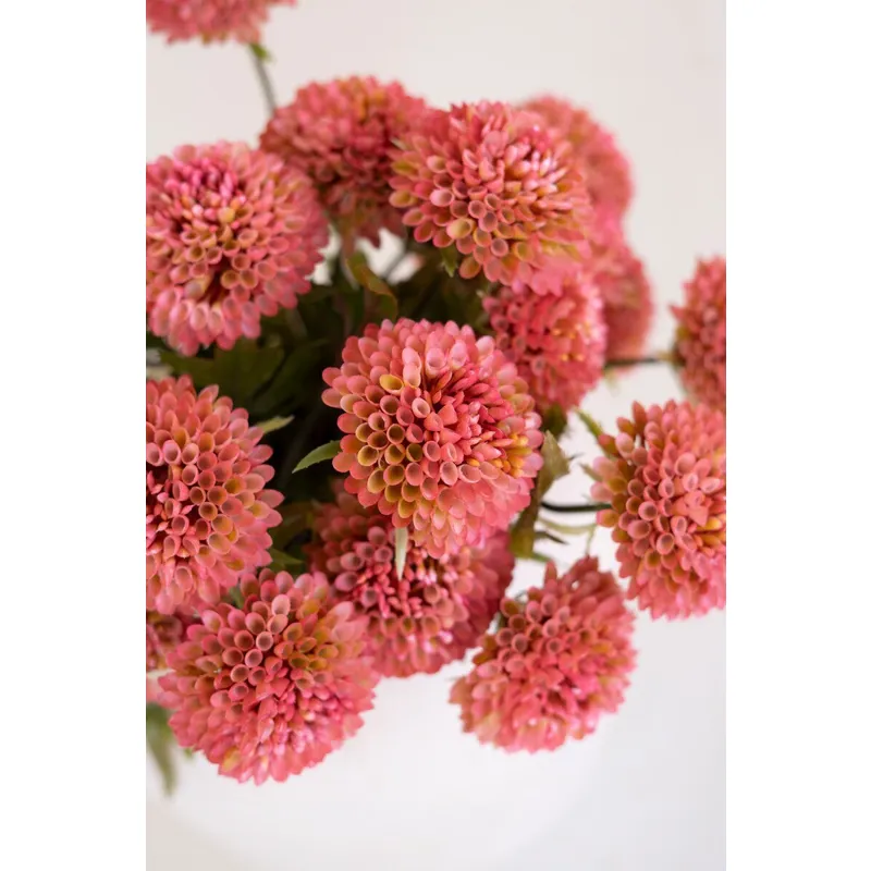 Bundle of 7 Artificial Blush Ball Dahlias