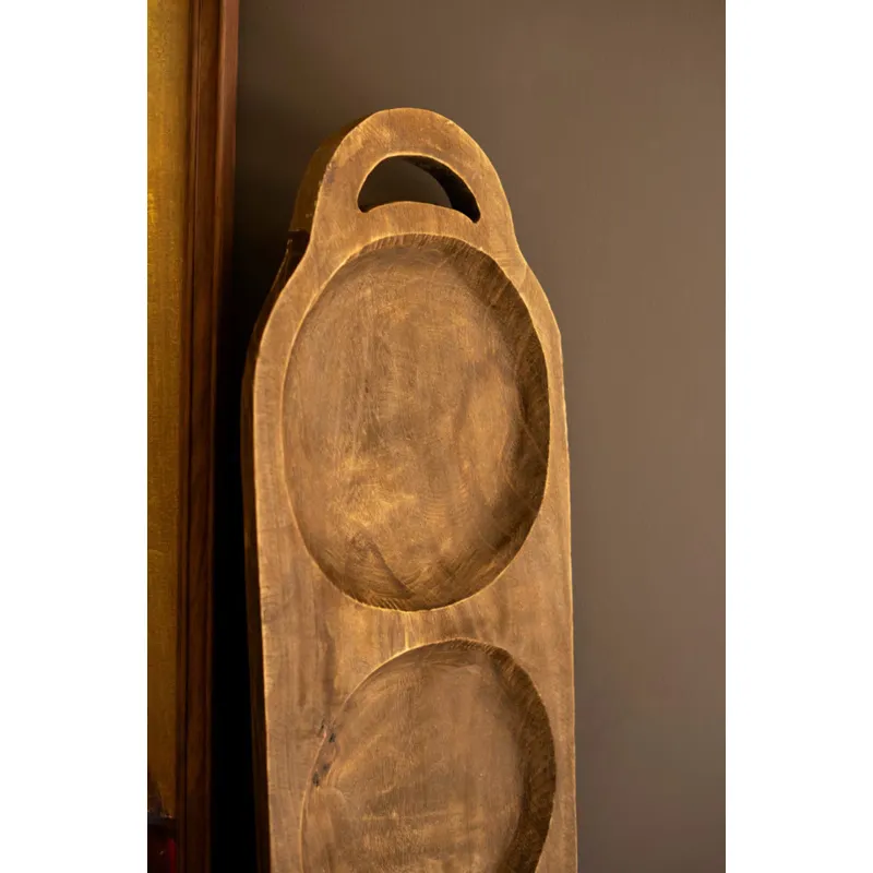 Dark Brown Giant Wood Tray