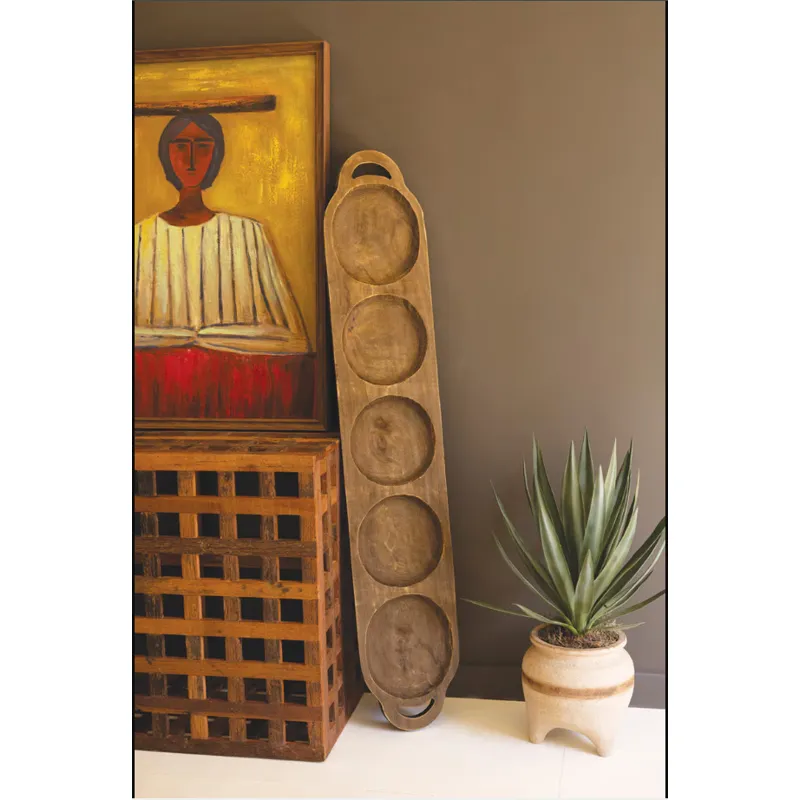 Dark Brown Giant Wood Tray