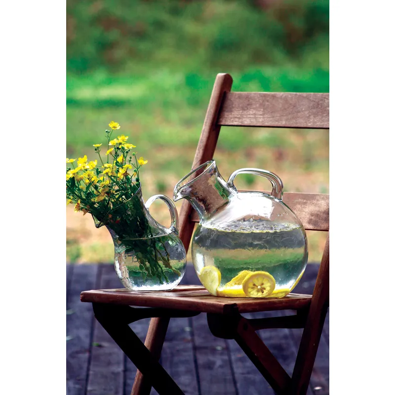 Small Mouthed Circular Tilted Pitcher