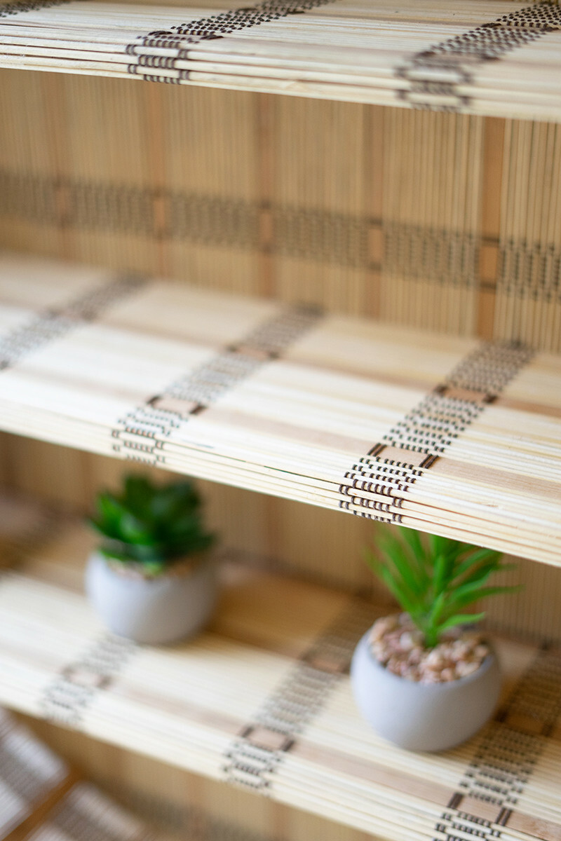 Kalalou Oval Rattan Wall Shelf - Thumbnail 4