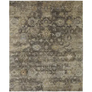 Oberoi Smoky Brown Rug - 2' x 3'