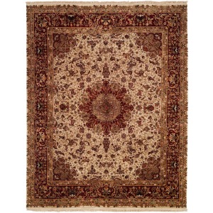 Tabriz Ivory/Burgundy