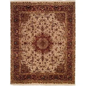 Tabriz Ivory/Burgundy