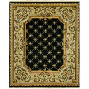 Le Palais Black/Ivory Rug - 9' x 12'