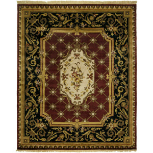 Le Palais Plum/Black Rug - 9' x 12'