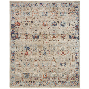 Lilah Vintage Tan/Blues Rug - 6x9