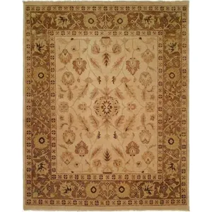 Oushak Ivory/Light Brown