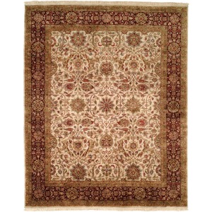 Kabir Ivory/Burgundy