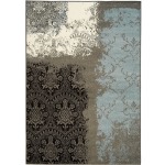 Casa Grey Cream Blue Rug - 6' x 8'