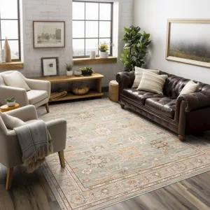 Persepolis Anzali Dusty Sage Rug - 8' x 10' Lifestyle