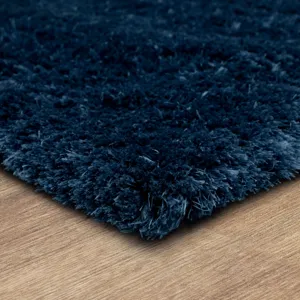 Billow Shag Blue Rug - 7'10" x 10' Angle