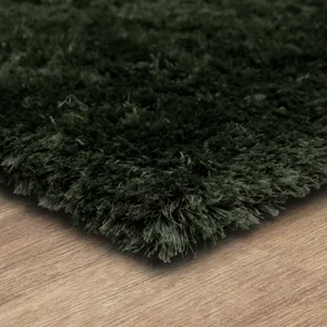 Billow Shag Olive Rug - 6'6" x 9' Angle