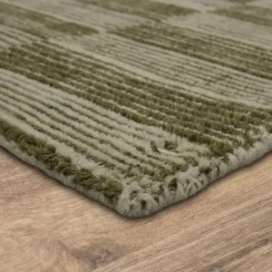 Bobby Berk Broken Stripe Moss Rug - 8' x 10' Angle