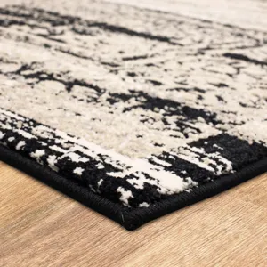 Zephyr Cella Black Rug - 8' x 10' Angle
