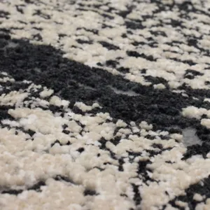 Zephyr Cella Black Rug - 8' x 10' Closeup