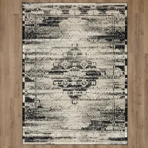 Zephyr Cella Black Rug - 8' x 10' Floor