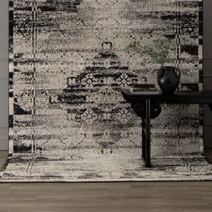 Zephyr Cella Black Rug - 8' x 10' Lifestyle