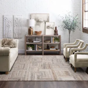 Forsyth Park Cloverdale Beige Steel Rug - 8' x 10' Lifestyle