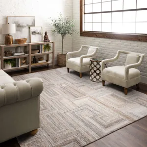 Forsyth Park Cloverdale Beige Steel Rug - 8' x 10' Lifestyle