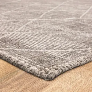 Tangier Deviation Taupe Rug - 9' x 12' Angle