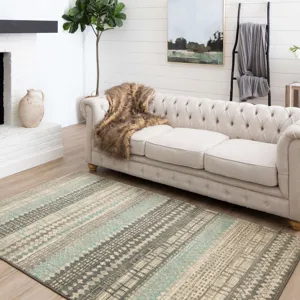 Euphoria Eddleston Ash Grey Rug - 5'3" x 7'10" Lifestyle