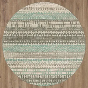 Euphoria Eddleston Ash Grey Rug - 8' Round Floor