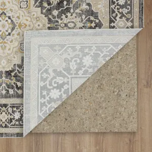 Windermere Edenhall Gray Rug - 2'6" x 10' Backing