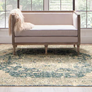 Marash Ezine Blue Rug - 7'10" x 10'3" Lifestyle