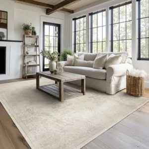 Surrey Hills Grinstead Flaxen Beige Rug - 7'10" x 10' Lifestyle