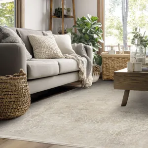 Surrey Hills Grinstead Flaxen Beige Rug - 7'10" x 10' Lifestyle