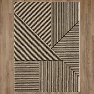 Bobby Berk by Karastan (Series 3) Linea Onyx Rug - 8' x 11' Floor