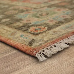 Sundar Mandir Rust Rug - 8' x 10' Angle