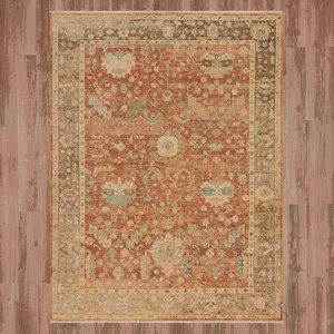 Sundar Mandir Rust Rug - 8' x 10' Floor