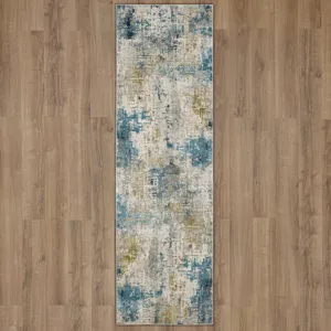 Tryst Marseille Blue Rug - 2'6" x 8' Floor