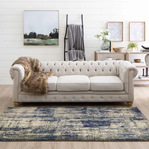 Cosmopolitan Mineral Bleu Indigo Rug - 5'3" x 7'10" Lifestyle