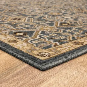 Relic Moche Denim Rug - 5'3" x 7'10" Angle