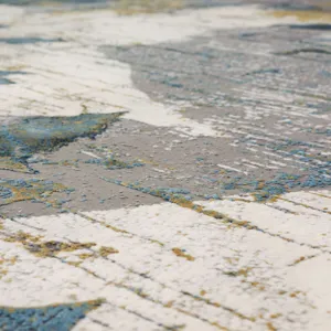 Tryst Nuvole Grey Blue Rug - 8' x 11' Closeup