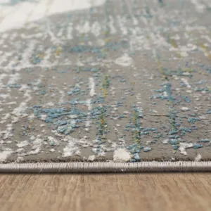 Tryst Nuvole Grey Blue Rug - 8' x 11' Pile