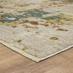 Memento Sentimental Beige Rug - 2'5" x 7'5" Angle
