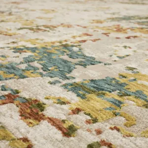 Memento Sentimental Beige Rug - 2'5" x 7'5" Closeup