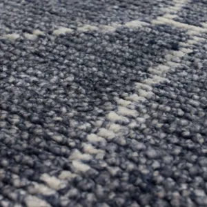 Tangier Spartel Blue Steel Rug - 8' x 10' Closeup